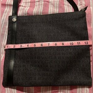 Bvlgari Gray Logomania Canvas Crossbody Bag Black Grey big bag! Can fit i pad